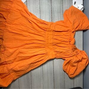 SHEIN Orange Backless Dress